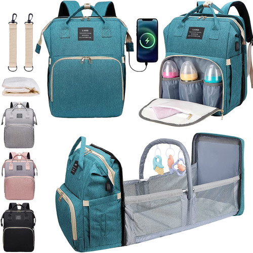 Diaper Bag Backpack, Baby Bag Diaper Bag With Changing Station Baby Girl Boy Waterproof Diaper Bag For Travel Baby Shower Gifts