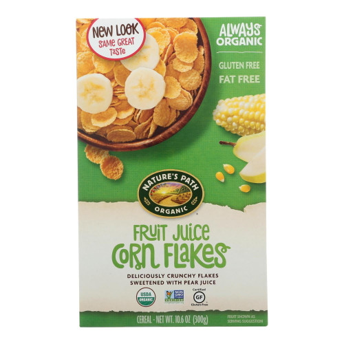 Nature's Path Organic Fruit Juice Sweetened Corn Flakes Cold Cereal 10oz Box