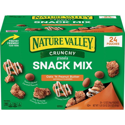 Crunch Granola Snack Mix Oats N Peanut Butter 24 X 1.2 Ounce Net Wt 28.8 Ounce , 28.8 Ounce