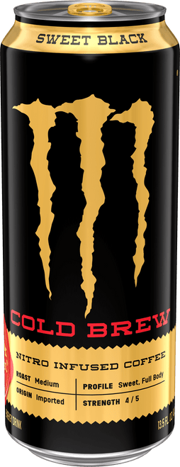 Java Monster Nitro Cold Brew Sweet Black, Coffee + Energy Drink, 13.5 Fl Oz