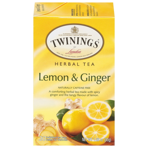 Twinings Of London Lemon & Ginger Herbal Tea Bags, 20 Ct, 1.06 Oz