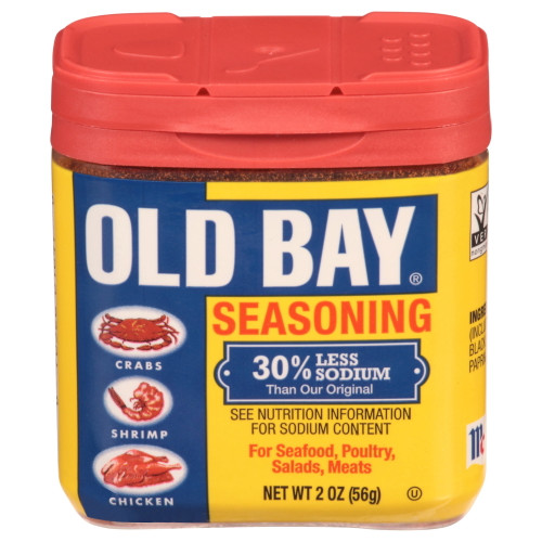 Old Bay 30% Less Sodium Seasoning, 2 Oz