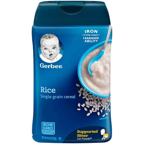 Gerber Baby Cereal, 1st Foods, Dha & Probiotic Rice, 8 Oz, 3 Count