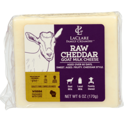 (12 Pack) Laclare Farms Cheddar Goat Cheese, 6oz