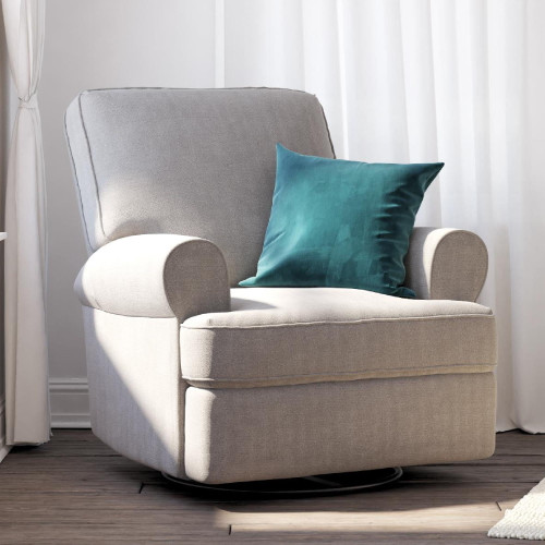 Baby Relax Tiana Swivel Glider Recliner Chair, Nursery Furniture, Gray
