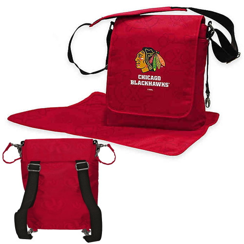 Lil Fan Messenger Diaper Bag Backpack, Nhl Chicago Blackhawks