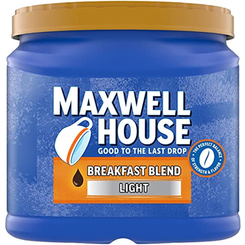 Maxwell House Breakfast Blend Light Roast Ground Coffee (25.6 Oz Canister)