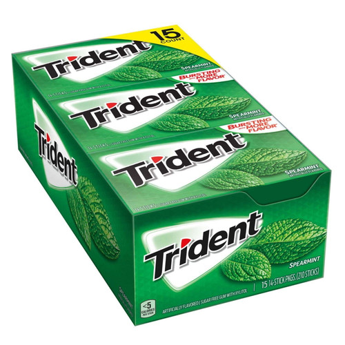 Trident Spearmint Sugar-free Gum (15 Pk.)