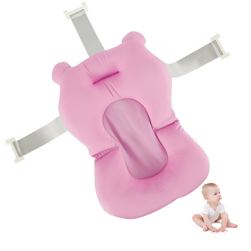 Everso Portable High Quality Baby Bathing Mat Baby Bathtub Shower Bed Breathable Soft Bath Pad