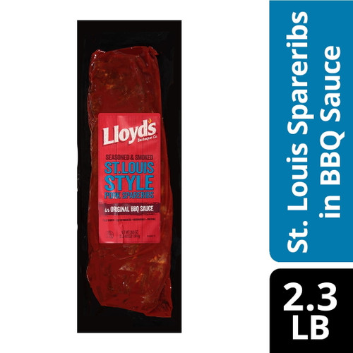 Lloyd's Seasoned & Smoked St. Louis Style Spareribs In Original Bbq Sauce, 36.8 Oz