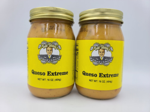 2 Pack Of Todd Bosley's World Famous Queso Extreme - Delicious Gourmet Queso Dip With Just Enough Heat In A Reusable 16 Oz Jar!!