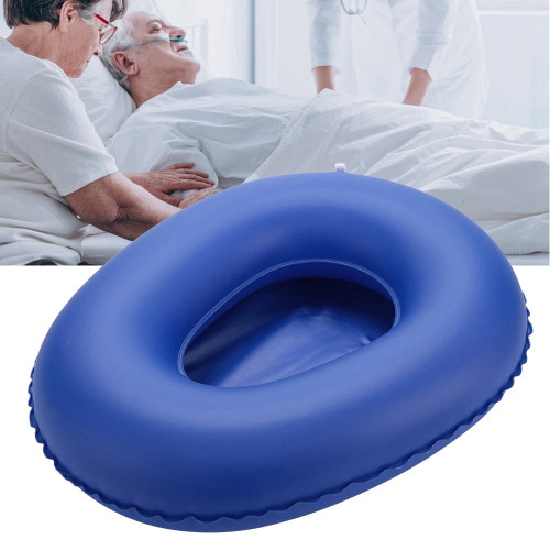 Inflatable Potty  Foldable Potty  Portable Inflatable Potty Professioanl Air Inflation Blue Bedpan Cushion Men Women Portative Chair Potty