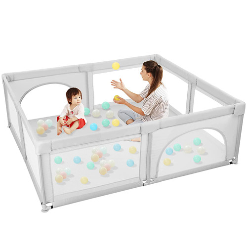 Increkid 79'' X 70'' Large Baby Playpen Kids Activity Center Toddler Safety Play Yard
