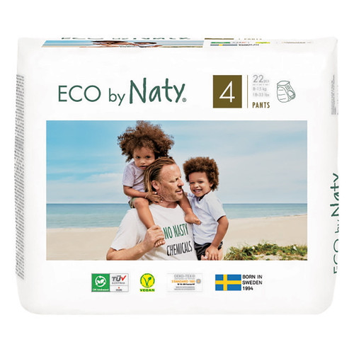 Eco By Naty Pull On Pants, Size 4, 88 Count