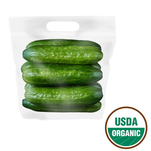Fresh Organic Mini Cucumbers, 1lb Bag