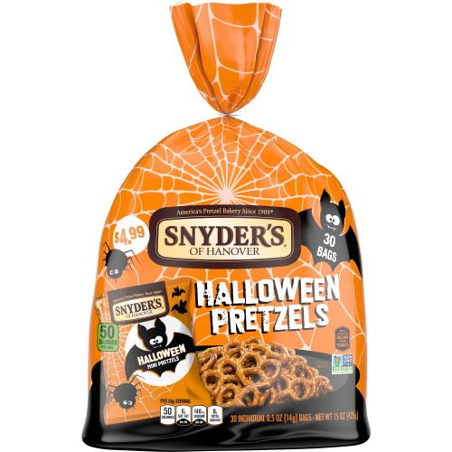 Snyder's Of Hanover Mini Pretzels, Halloween Trick-or-treat Snack Sack, 30 Ct