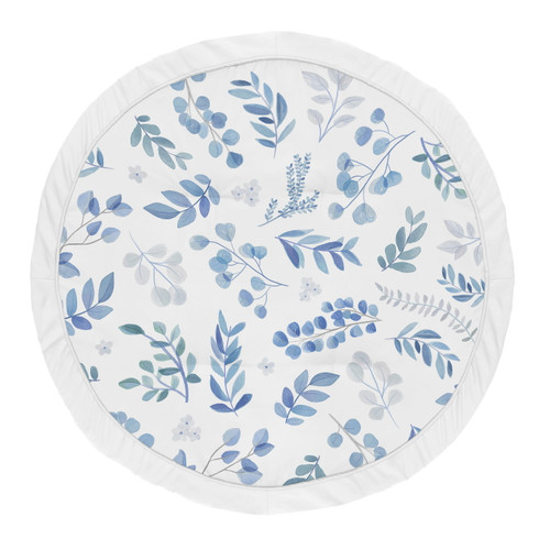 Botanical Blue Leaf Baby Play Mat By Sweet Jojo Designs
