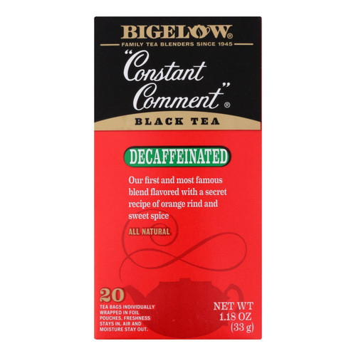 Constant Comment Decaffeinated Black Tea - Case Of 6 - 20 Bags