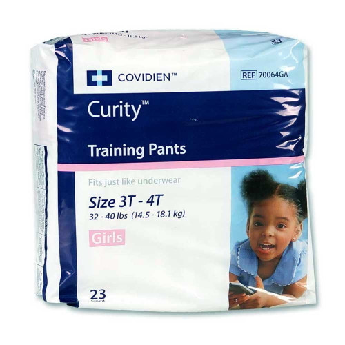 Runarounds Training Pants For Girls, L, 32-40lb, Pack Of 24, For Potty Training Juveniles By Curity