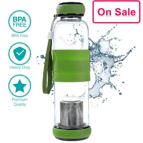Hi Life Ph Glass High Ph Filtered Water Bottle- Alkaline Antioxidant Water With Silicone Sleeve Grip (550ml, Increases Ph Up To 9+) Yellow