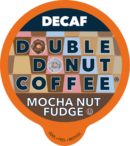 Double Donut Mocha Nut Fudge Decaf Coffee Pods, Medium Roast, 24 Count For Keurig K Cup Brewers