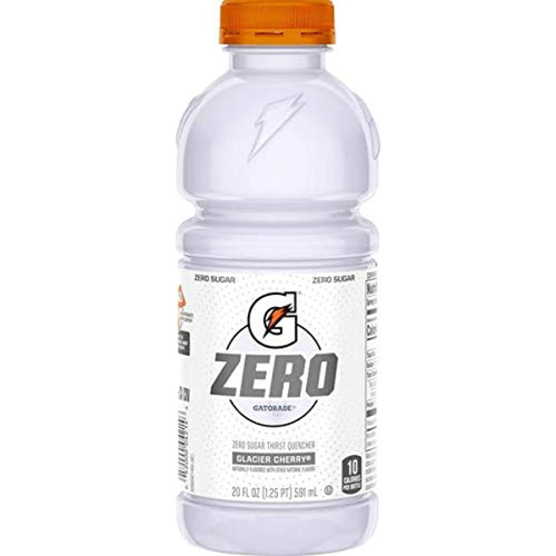 Evaxo Gatorade Zero Glacier Cherry 20oz Plastic Bottle, 24 Per Case
