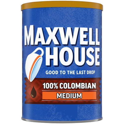 Maxwell House Medium Roast 100% Colombian Ground Coffee, 10.5 Oz. Canister