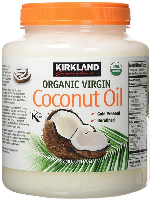 Cold Pressed Unrefined Organic Virgin Coconut Oil, 84 Ounce