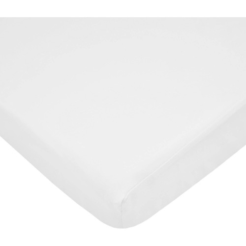 Tl Care 100% Natural Cotton Percale Fitted Mini Crib Sheet, White, 24 X 38, Soft Breathable, For Boys And Girls