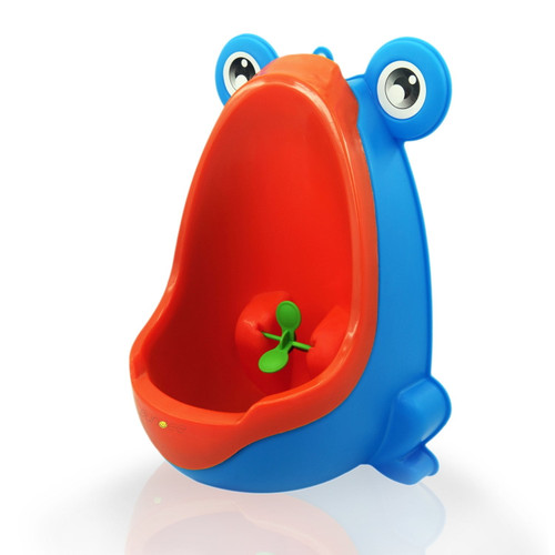 Boy's Baby Urinal - Cute Frog Standing Potty Training Urinal For Pee Trainer With Funny Aiming Target - Blue