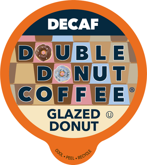 Double Donut, Decaf Glazed Donut Flavored Coffee K-cups, 24 Ct