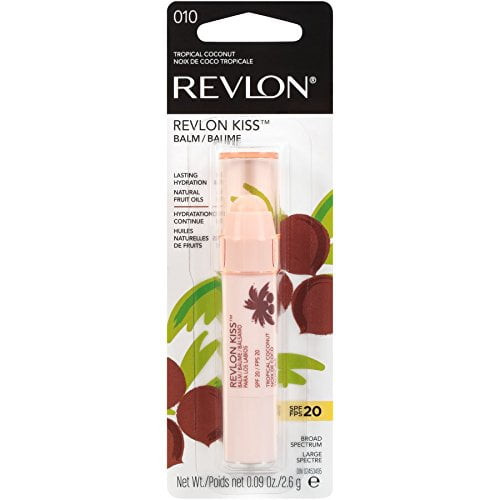 Revlon Kiss Balm, 010 Tropical Coconut, 0.09 Oz