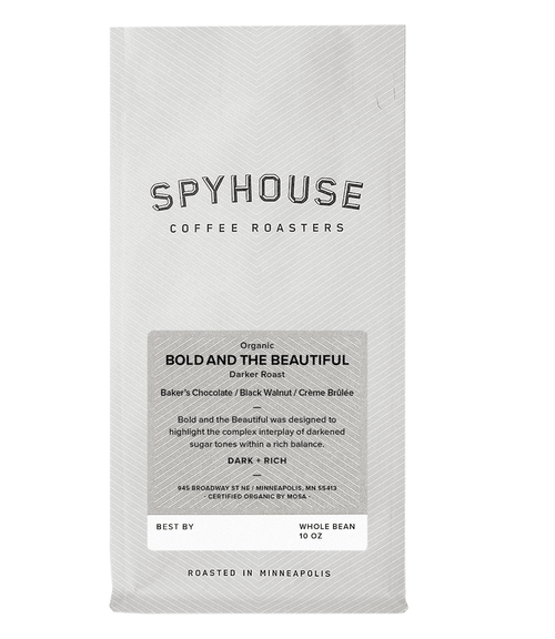 Spyhouse Coffee - Organic Bold & Beautiful, Whole Bean, Dark Roast, 10oz