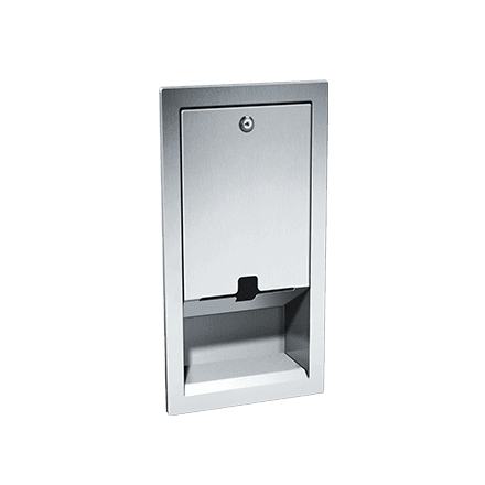 Asi-9016 - Baby Changing Station -  Bed Liner Dispenser - Stainless Steel - Recessed