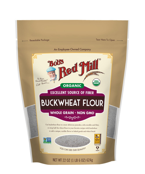 Bobs Red Mill Organic Buckwheat Flour, 22 Ounce -- 4 Per Case.