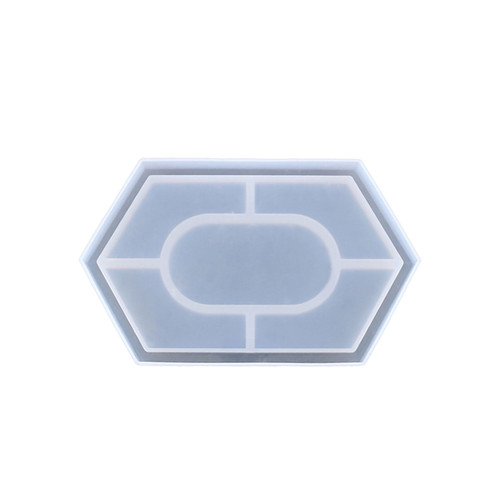 Valseel Diy Crystal Epoxy Storage Box Mold Rhombus Mirror Manual Hexagon Storag