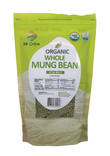 Mccabe Organic Whole Mung Bean, 2-pounds (32 Oz), Usda Certified Organic, Packed In Usa