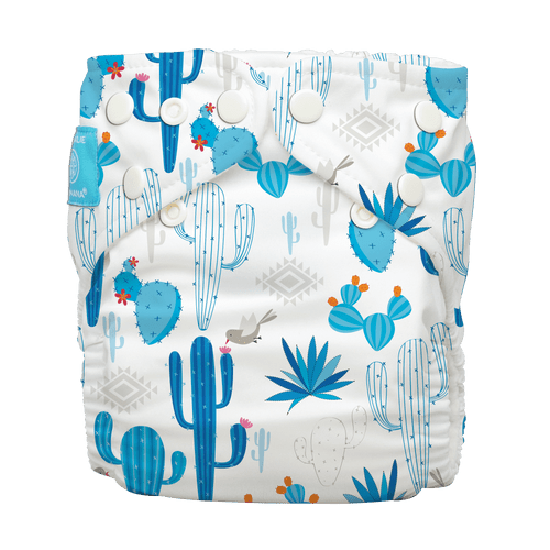 Charlie Banana - Diaper 2 Inserts One Size Hybrid Aio, Cactus Azul
