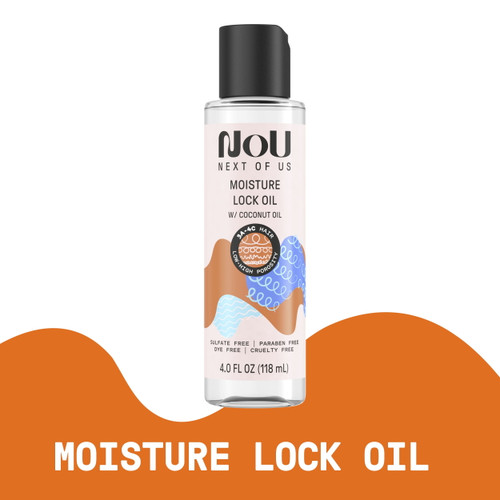 Nou Moisture Lock Oil, For Curly & Coily Hair, 4 Fl Oz