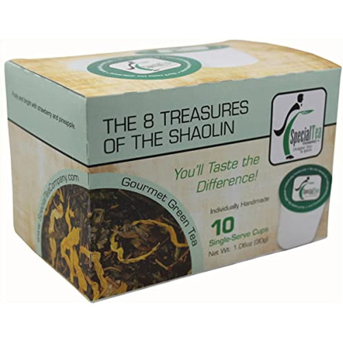 Special Tea Green Tea Single Serve Cup, The 8 Treasures Of The Shaolin, 10 Count