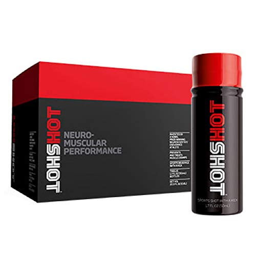 Hotshot Sports Shot | Muscle Cramp Prevention And Treatment, Soreness Relief | All-natural Workout Drink | 1.7oz Bottle, 12 Pack