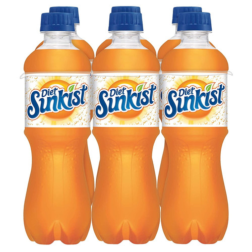 Sunkist Zero Orange Soda Bottle, 16.9 Fl Oz, 12 Pack Best For Summer Drink, Party Pack