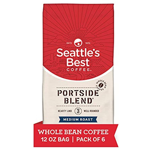 Seattles Best Coffee Portside Blend Medium Roast Whole Bean Coffee | 12 Ounce Bags (pack Of 6)
