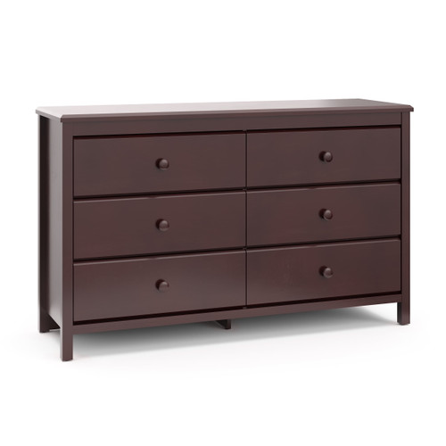 Storkcraft Alpine 6 Drawer Modern Horizontal Dresser Espresso Finish