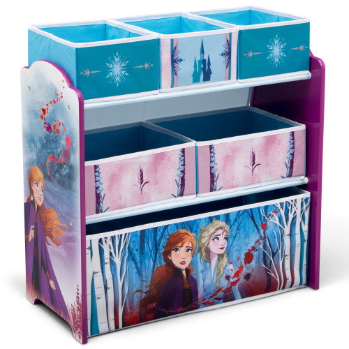 Disney Frozen Ii Design And Store 6 Bin Toy Organizer By Delta Children, Greenguard Gold Certified