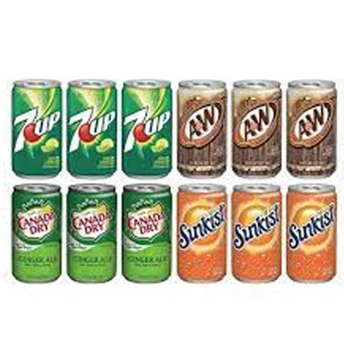 7.5 Oz Cans Variety Pack 24, 6 7up, 6 A&w Root Beer, 6 Sunkist Orange, 6 Canada Dry Ginger Ale, Pack Of (12, 24)
