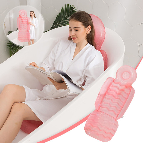 Kuluzego Adult Spa Inflatable Cushion Chair Backrest With Suction Cup Inflatable Cushion
