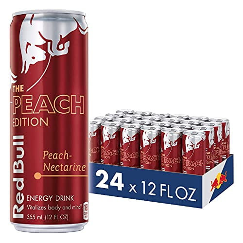 Red Bull Energy Drink, Peach-nectarine, 12 Fl Oz (pack Of 24)