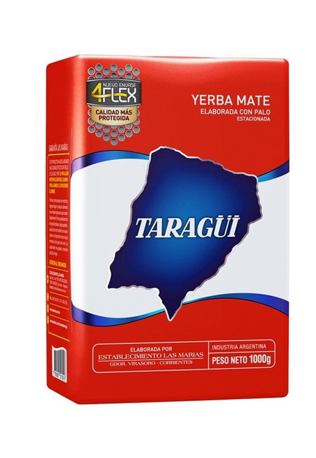 5 Pack Taragui Yerba Mate Con Palo - Taragui Yerba Mate With Stems- Loose Leaves- Energy Stimulation-( 2.2lb Each Bag)