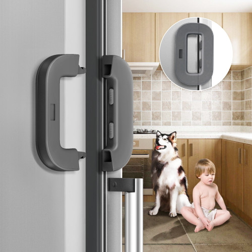 Child Safety Door Locks, Weguard 2 Pack Adhesive Baby Proof Cabinet Locks And Refrigerator Fridge Freezer Door Lock For Toddler Kids, Drawer Latches For Doors No Drill
